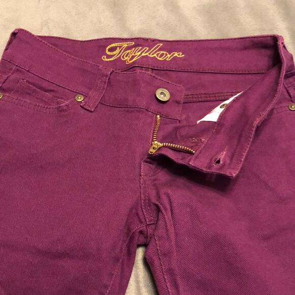 dELiA*s Taylor Purple Crop Jeans Juniors Size 1 Capri Y2K Vibe - Picture 3 of 8